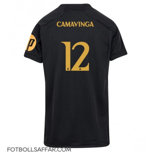 Real Madrid Eduardo Camavinga #12 Tredjeställ Dam 2023-24 Kortärmad